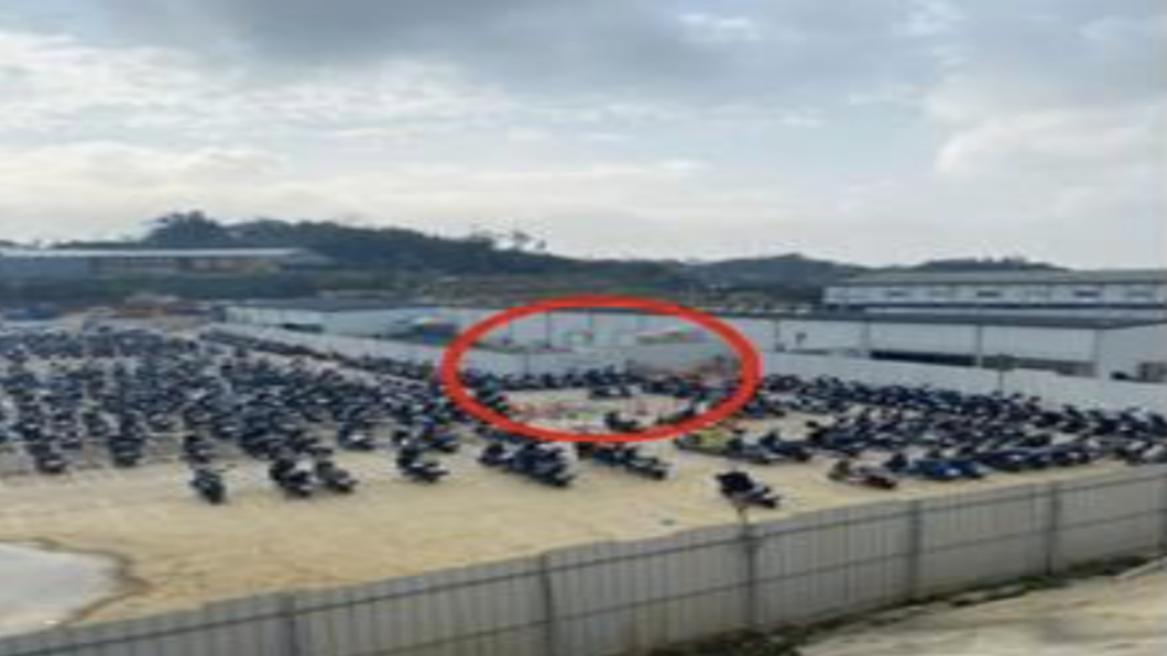 被告放置爆裂物的停車場位置。圖/新竹地檢署提供