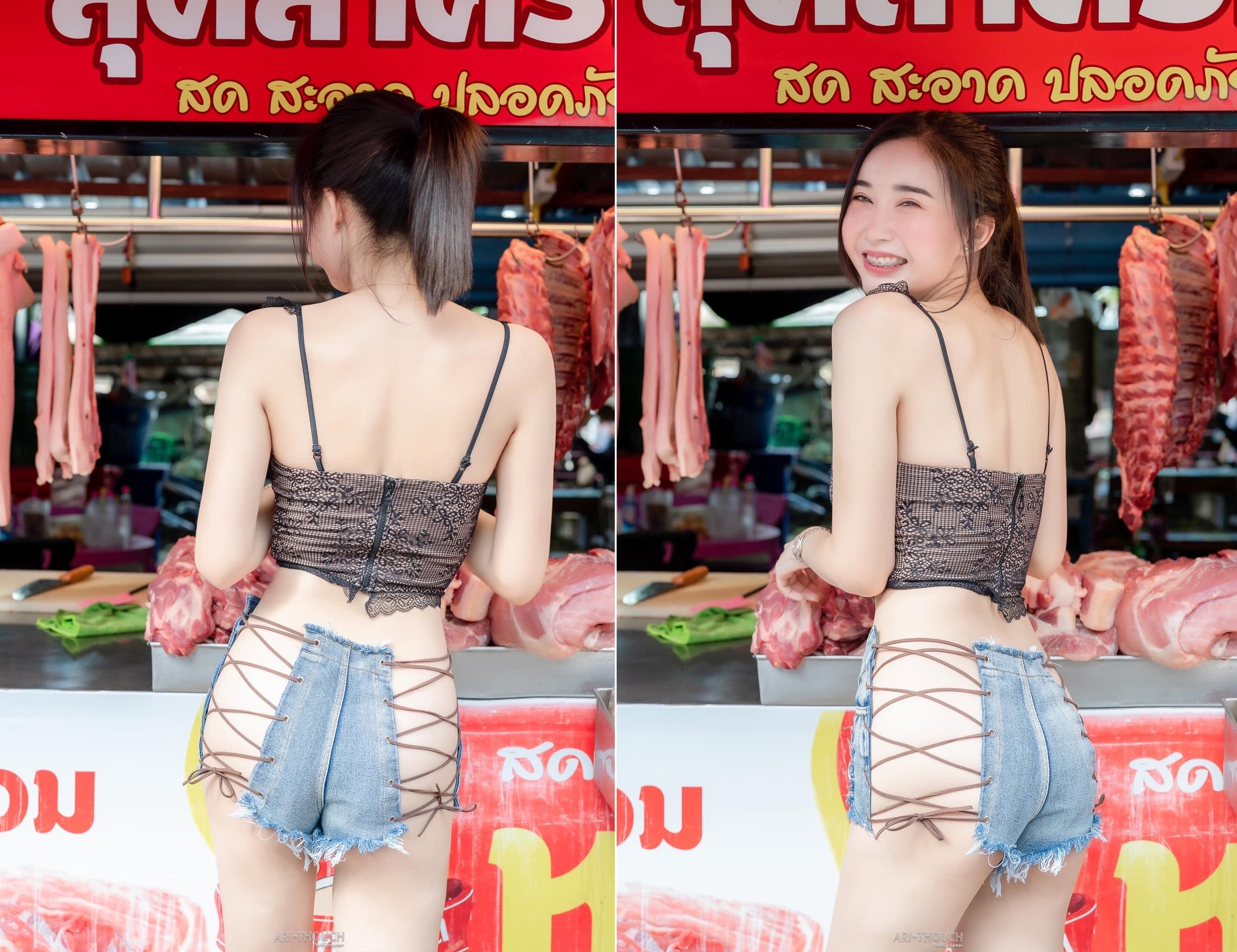 老闆娘身材毫無贅肉。(圖/翻攝自กนกญาดา จิตอำพัน臉書)