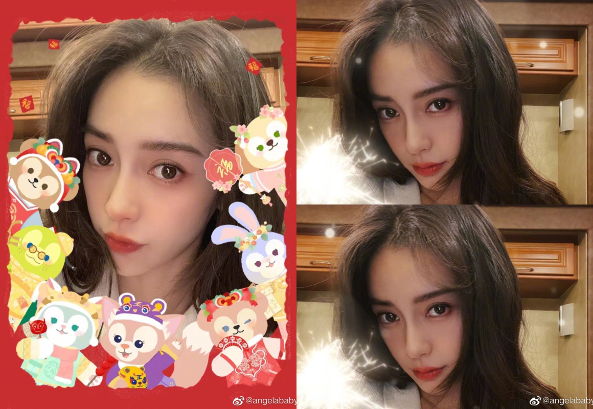Angelababy看起來氣色絕佳。（圖／翻攝自Angelababy微博）