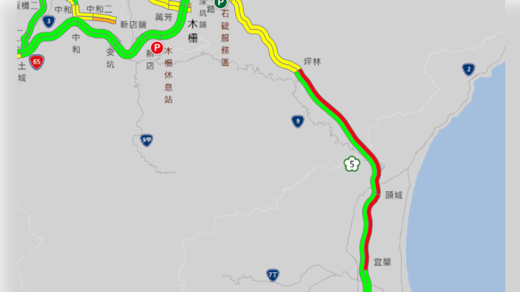 雪隧壅塞回堵3公里。（圖／翻攝自高公局）