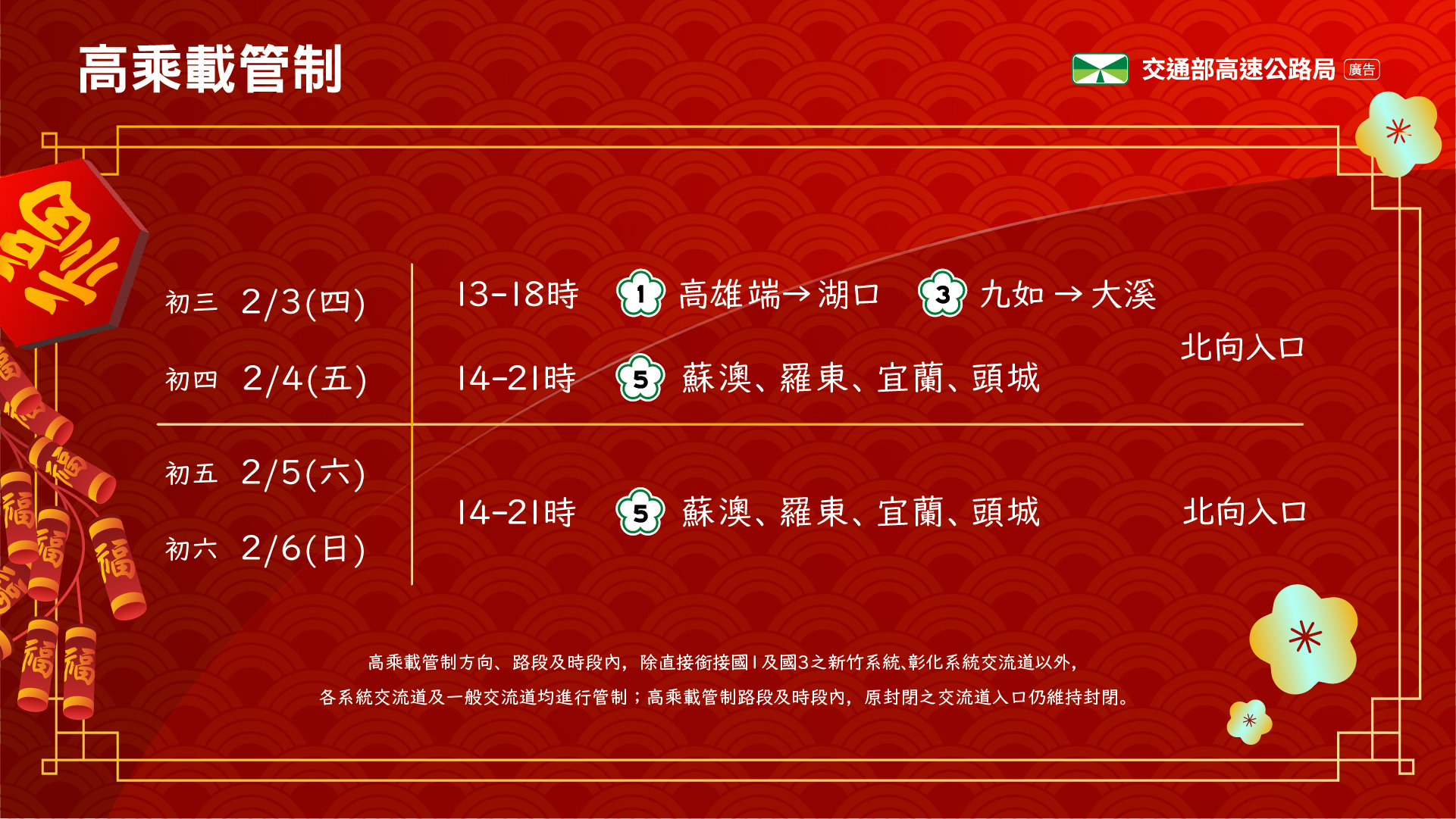 高乘載管制。(圖/高公局提供)