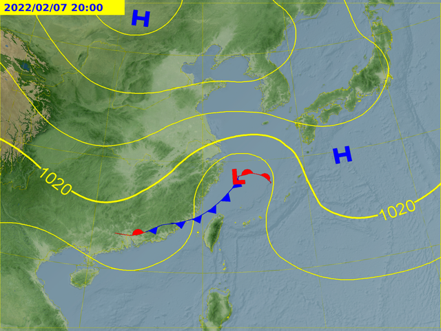 7日開工還有一波鋒面來襲。(圖/中央氣象局)