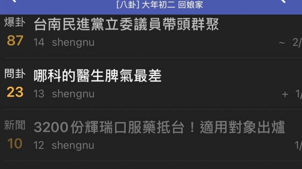 PTT有網友發文質疑綠委陳亭妃帶頭群聚。(圖/翻攝PTT)