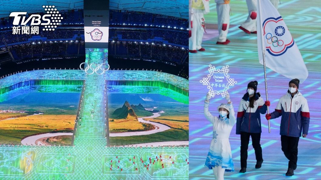 中華隊進場畫面!黃郁婷、何秉睿掌旗 北京冬奧盛大開幕