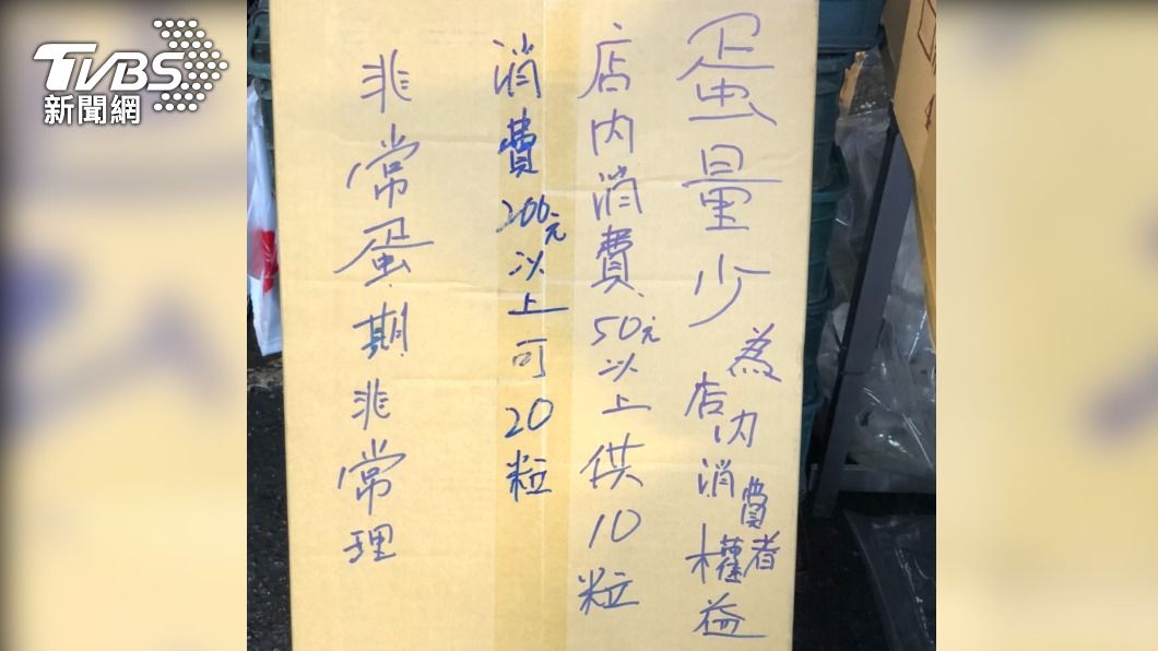 雜貨行門外貼出公告。（圖／TVBS）