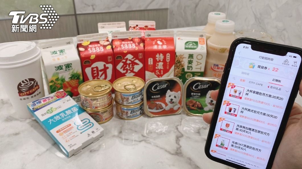 訂閱服務品項有CITY系列飲品、冷藏飲料、寵物專區、健美保健等共4大類別。（圖／業者提供）