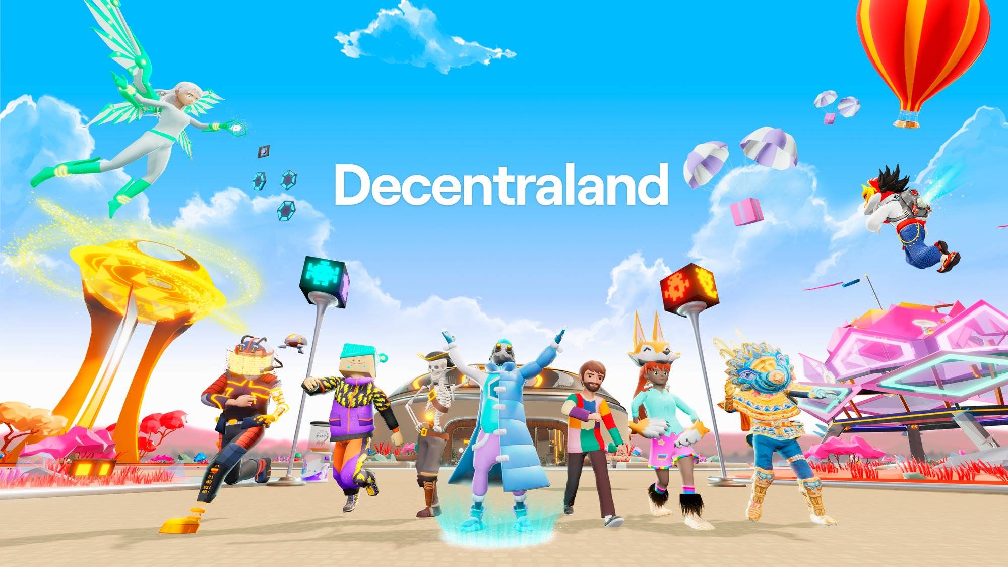 《Decentraland》是款建立於以太坊上的去中心化虛擬世界遊戲。(圖/翻攝自Decentraland推特)