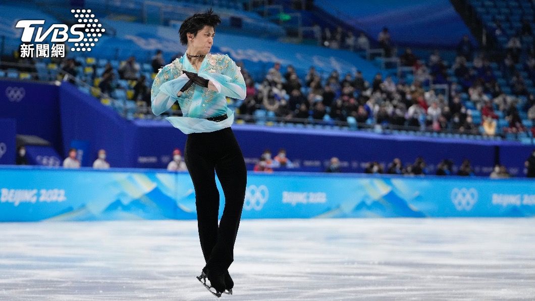 羽生結弦成功挑戰阿克塞爾四周跳。(圖/達志影像美聯社)