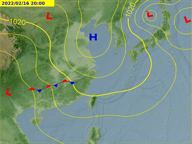 下週可能會有兩波大陸冷氣團來襲。(圖/翻攝自氣象局官網)