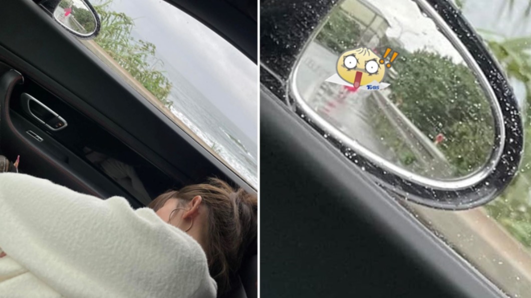 男甜蜜曬恩愛 網一看照片急勸「快到廟裡」:後照鏡有女鬼