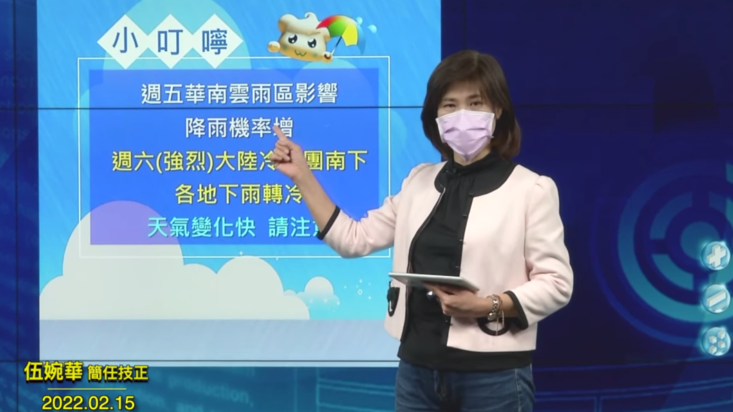 氣象局簡任技正伍婉華。（圖／翻攝自CWB氣象局YouTube）