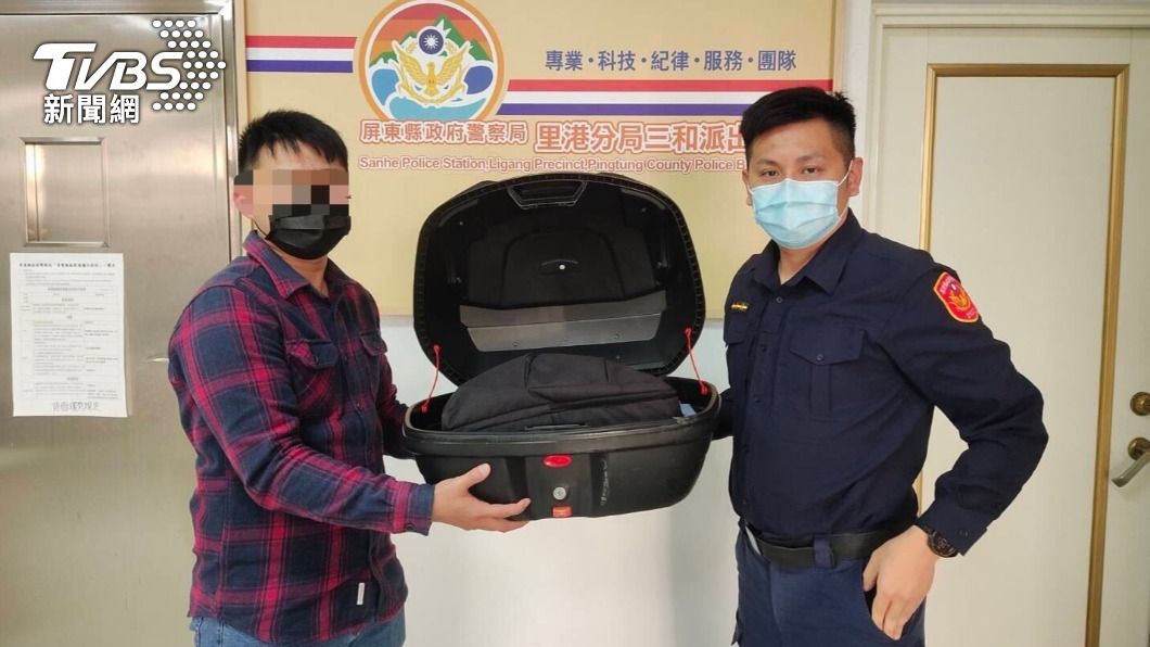 博士生置物箱、筆電遺失，屏東警靠定位尋回。（圖／TVBS）