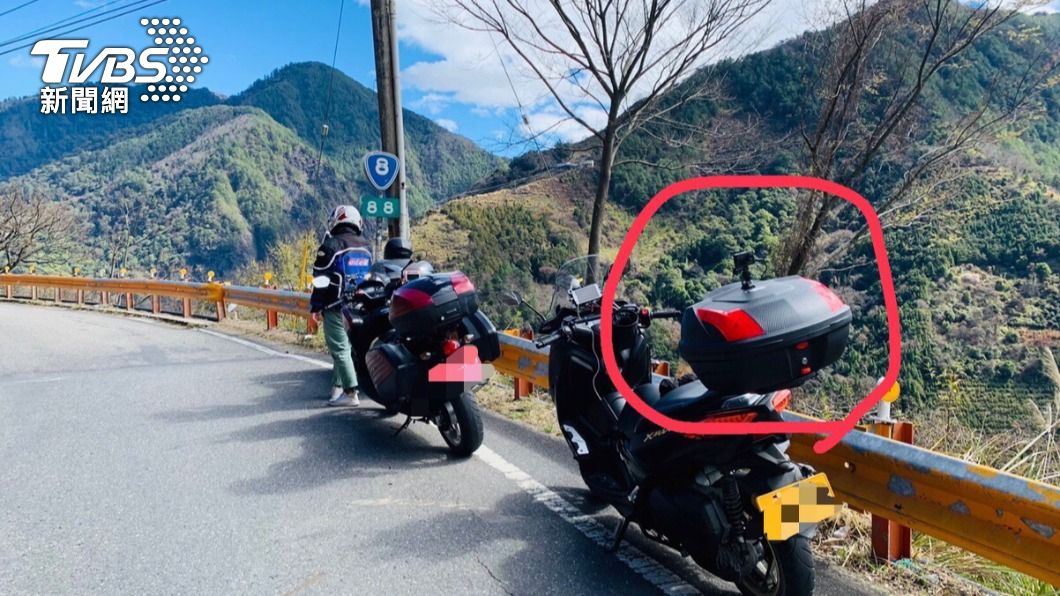 博士生日前騎車置物箱在台中遺失。(圖/TVBS)