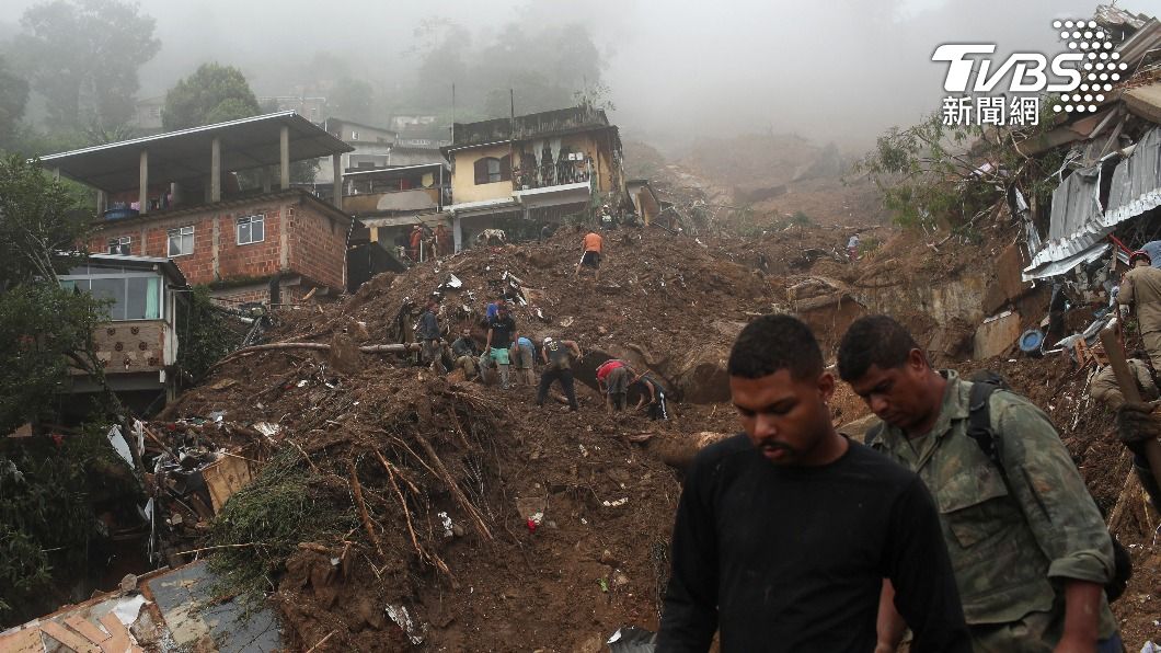 豪雨釀災!巴西里約熱內盧爆發土石流、洪水至少18死