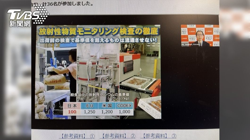 福島縣知事內堀雅雄以視訊方式受訪。(圖/中央社)