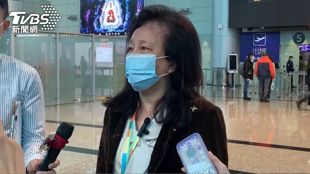 桃園機場公司副總經理洪玉芬。(圖/TVBS)
