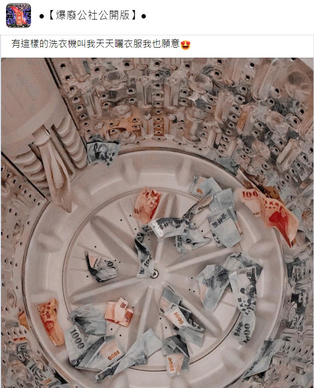 網友曬出令人超羨慕的洗衣機。（圖／翻攝自臉書社團《爆廢公社公開版》）