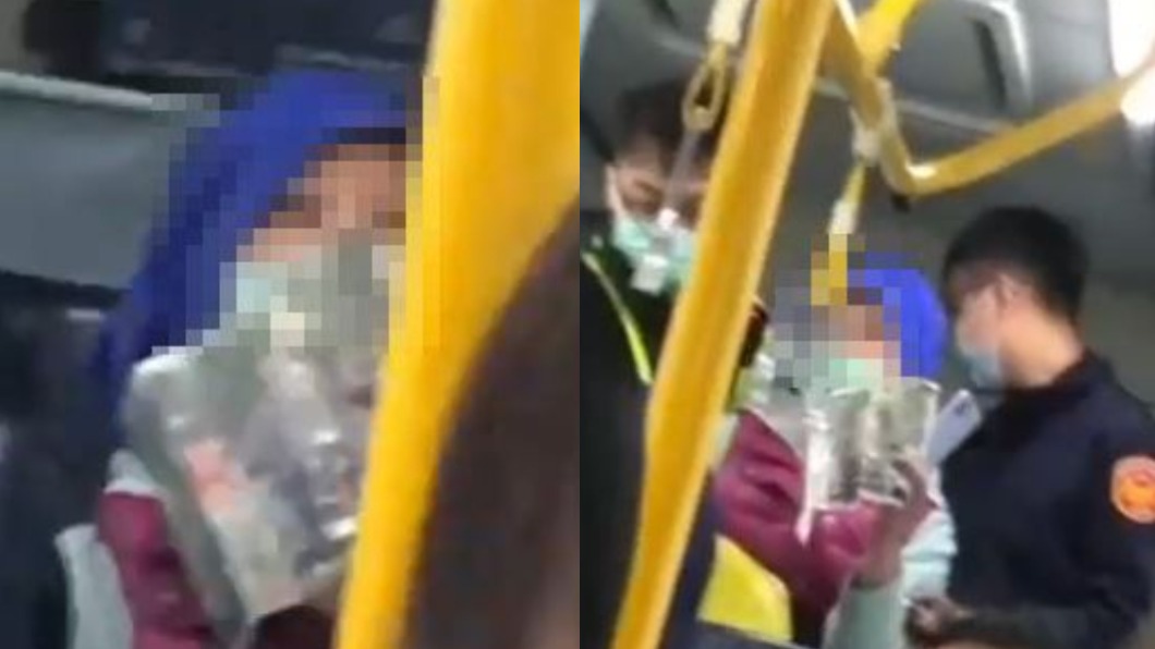客運司機將車開到派出所請求協助。（圖／翻攝自記者爆料網）