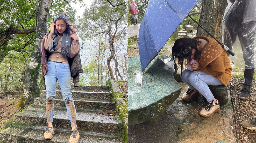 賴慧如氣喘發作暈倒,事後眾人拿塑膠袋讓她換氣。(圖/翻攝自賴慧如臉書、民視提供)