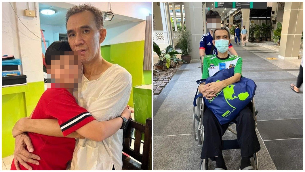 男童父親日前因為癌末病逝。(圖/翻攝自臉書สุดสัปดาห์แฟนคลับ)