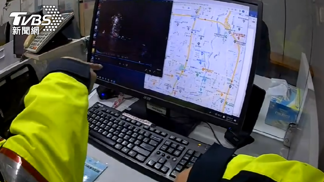 警方調閱計程車行車紀錄器,並以網路地圖輔助,發現司機繞路後決定開罰。(圖/警方提供)
