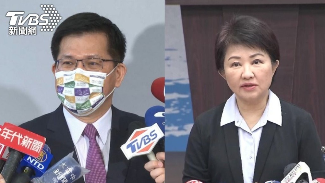 前交通部長林佳龍(左)、台中市長盧秀燕(右)。(圖/TVBS資料畫面)