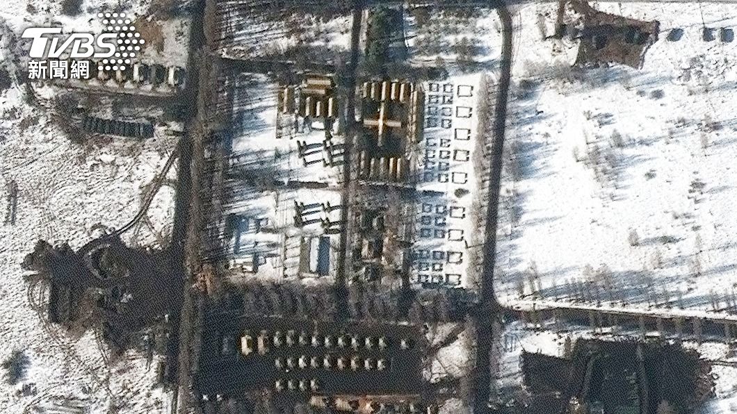 俄羅斯西部鄰近烏克蘭邊境區出現增兵已及新建的野戰醫院。（圖／達志影像歐新社）