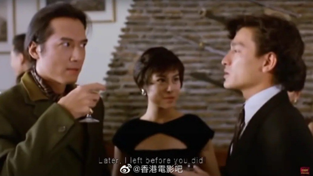港星單立文（左）過去在《與龍共舞》中留長髮飾演史公子。（圖／翻攝香港電影吧微博）