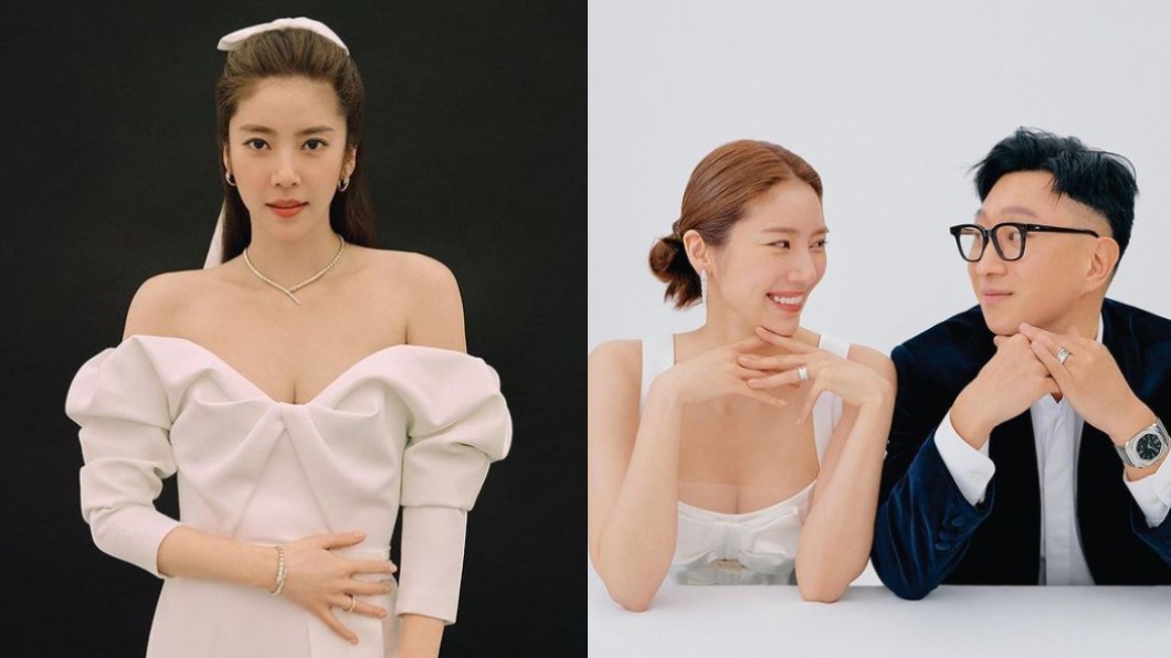 孫淡妃公開10張超甜婚紗照!連換7套紗裙、深V禮服