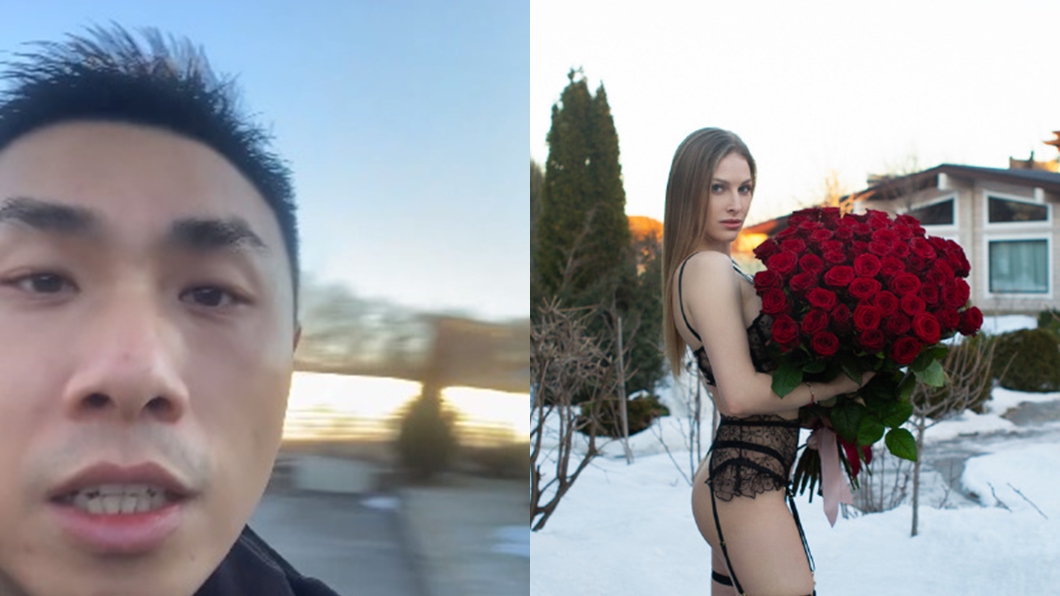 梅愛偲娶辣妻達莎梅爆紅。（圖／翻攝自梅愛偲微博）