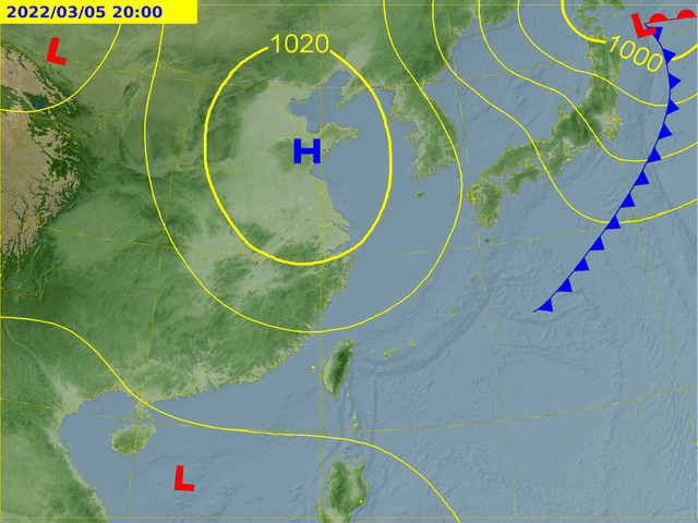 週六(5日)再來一波冷空氣,影響長達3天。(圖/翻攝自氣象局官網)