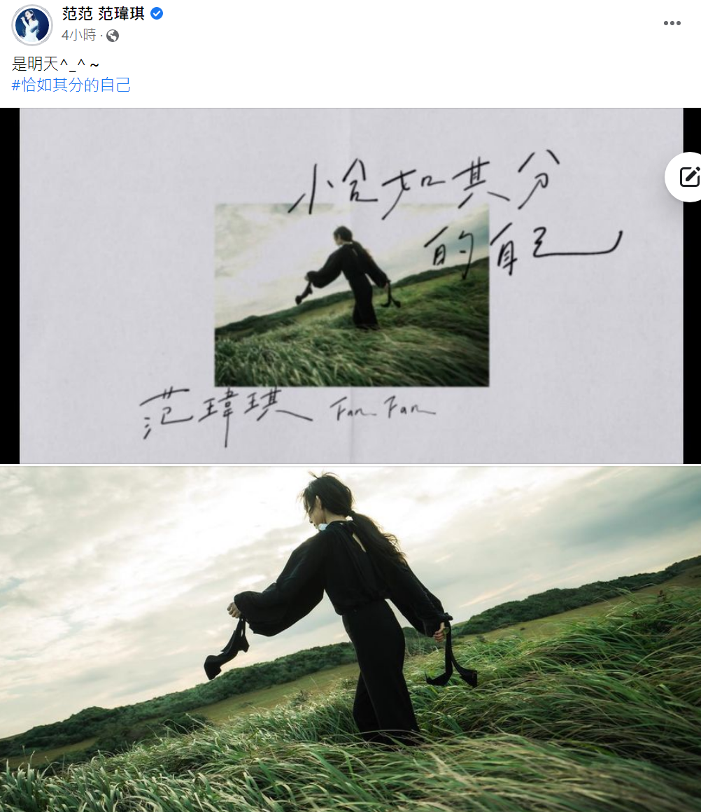 范瑋琪無預警宣布將回歸歌壇。(圖/翻攝自范瑋琪臉書)