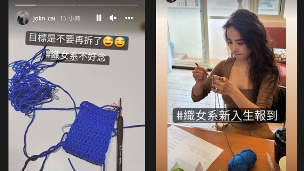 蔡依林最近的新興趣是手作毛線。(圖/翻攝自蔡依林IG)