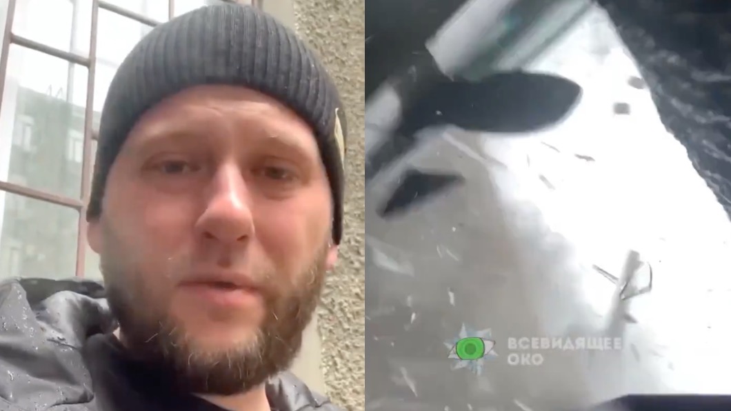 驚恐!烏克蘭男子自拍 意外錄下遭飛彈轟炸瞬間