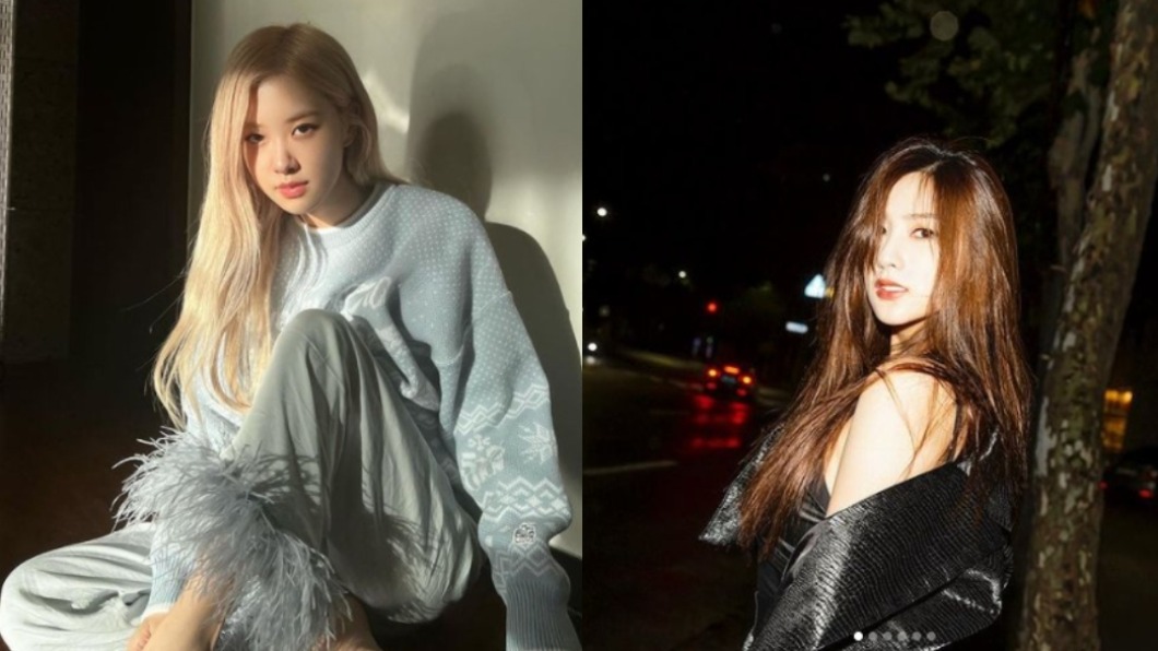 BLACKPINK Rosé(左)、APINK夏榮2月28日驗出確診新冠肺炎。(圖/翻攝自@roses_are_rosie、_ohhayoung_IG )