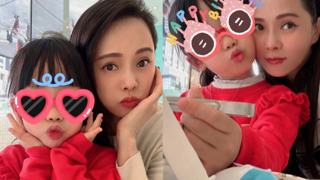 伊能靜母女宛如姊妹。(圖/翻攝自伊能靜微博)