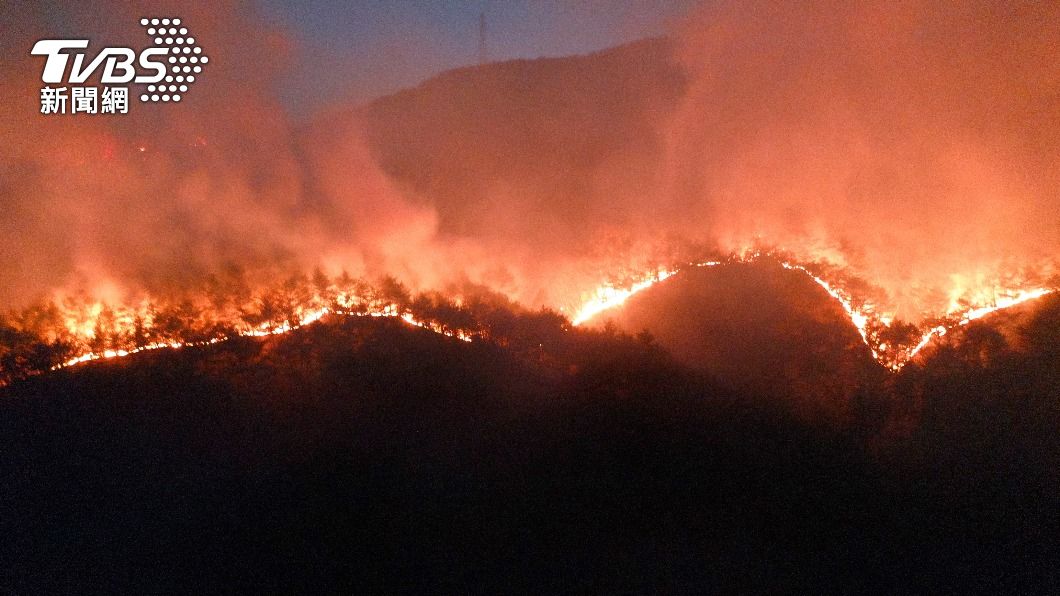 韓國慶北驚現山林大火! 火勢延燒接近核電廠警戒線