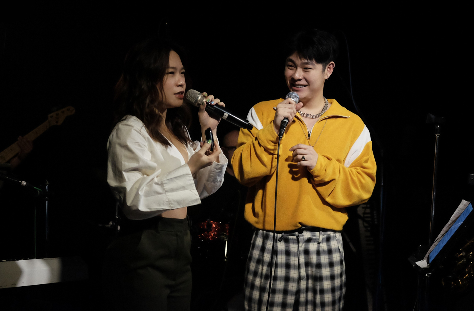 「轉音小王子」葉秉桓日前舉辦小型演唱會,好友符瓊音特地前來為他站台。(圖/葉秉桓提供)
