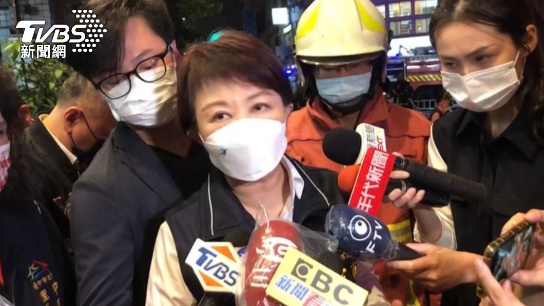 盧秀燕趕赴現場勘災。(圖/TVBS)