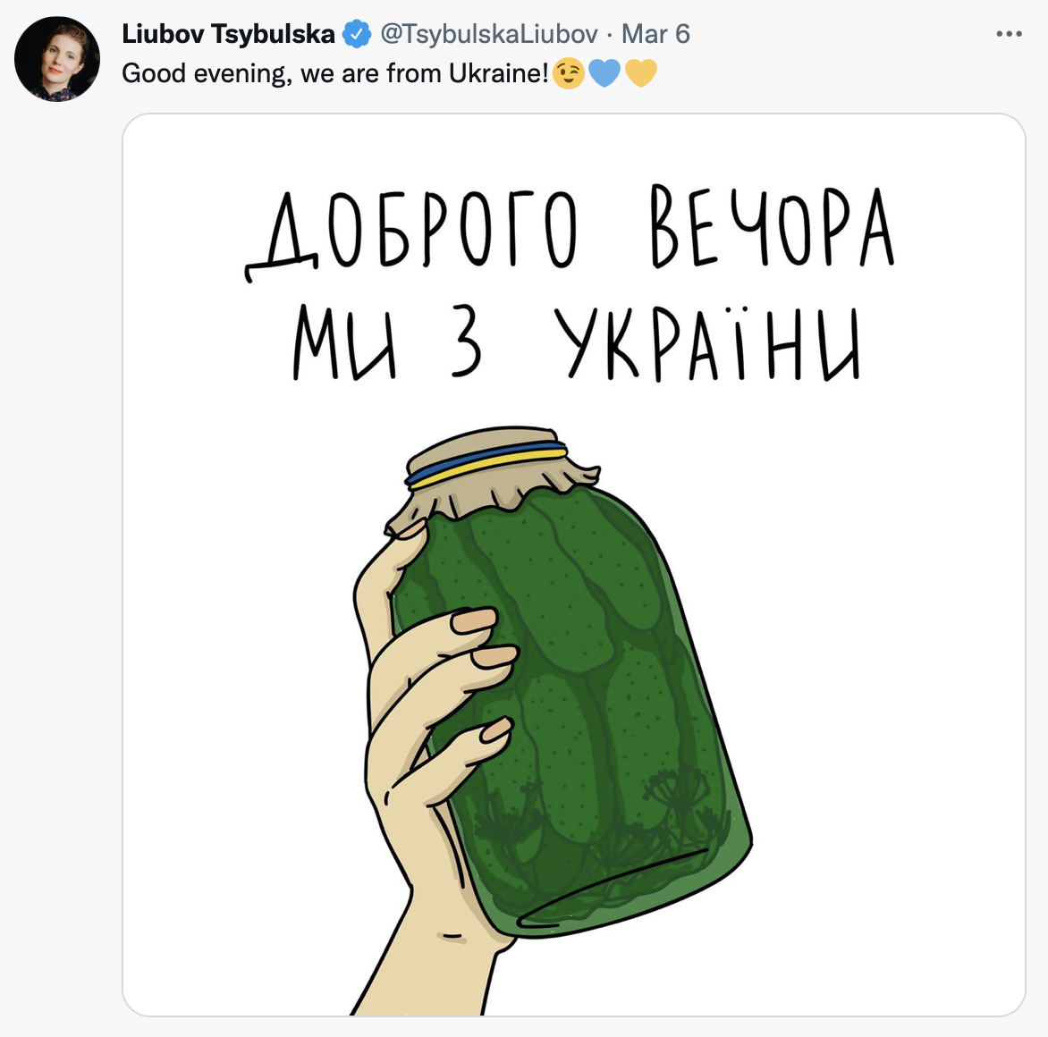 奇布思卡多次宣傳關於該都市傳說的相關梗圖。(圖/翻攝自@TsybulskaLiubov Twitter)