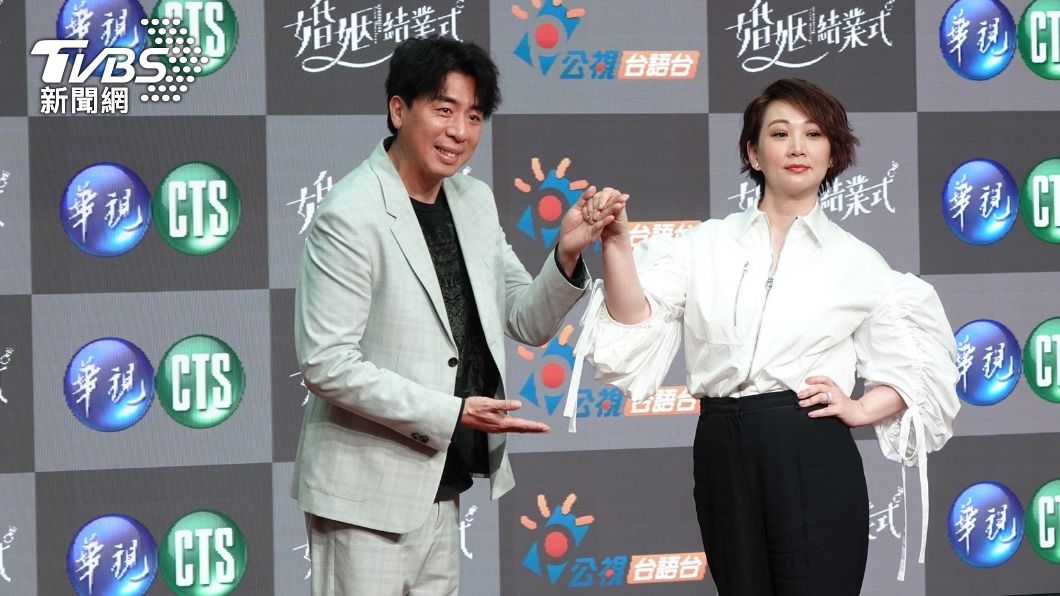 郁方（圖右）在劇中與梁赫群飾演夫妻。（圖／黃城碩攝）