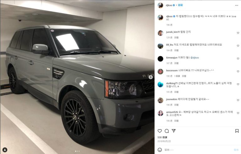 具俊曄擁有的四輪車款,目前得知是第1代小改款Land Rover Range Rover Sport。(圖/翻攝自djkoo IG)