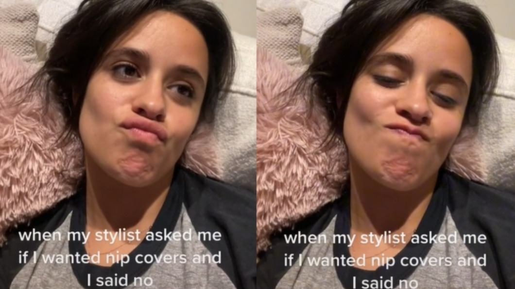 卡蜜拉在TikTok無奈唱歌。（圖／翻攝自Camila Cabello TikTok）