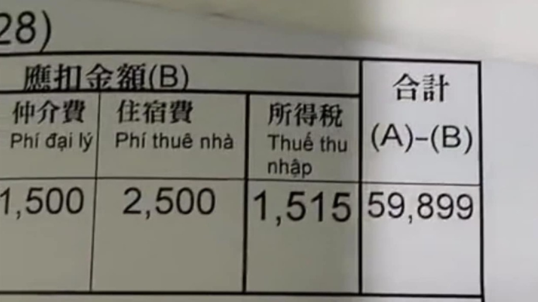 該名外籍移工一個月可領近6萬元薪資。（圖／翻攝自爆廢公社二館）