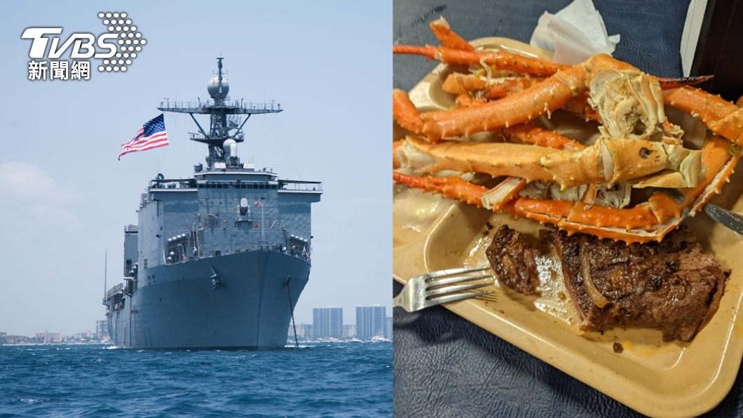 軍艦突加菜！他爽嗑帝王蟹「吃到快痛風」　網笑：安心上路