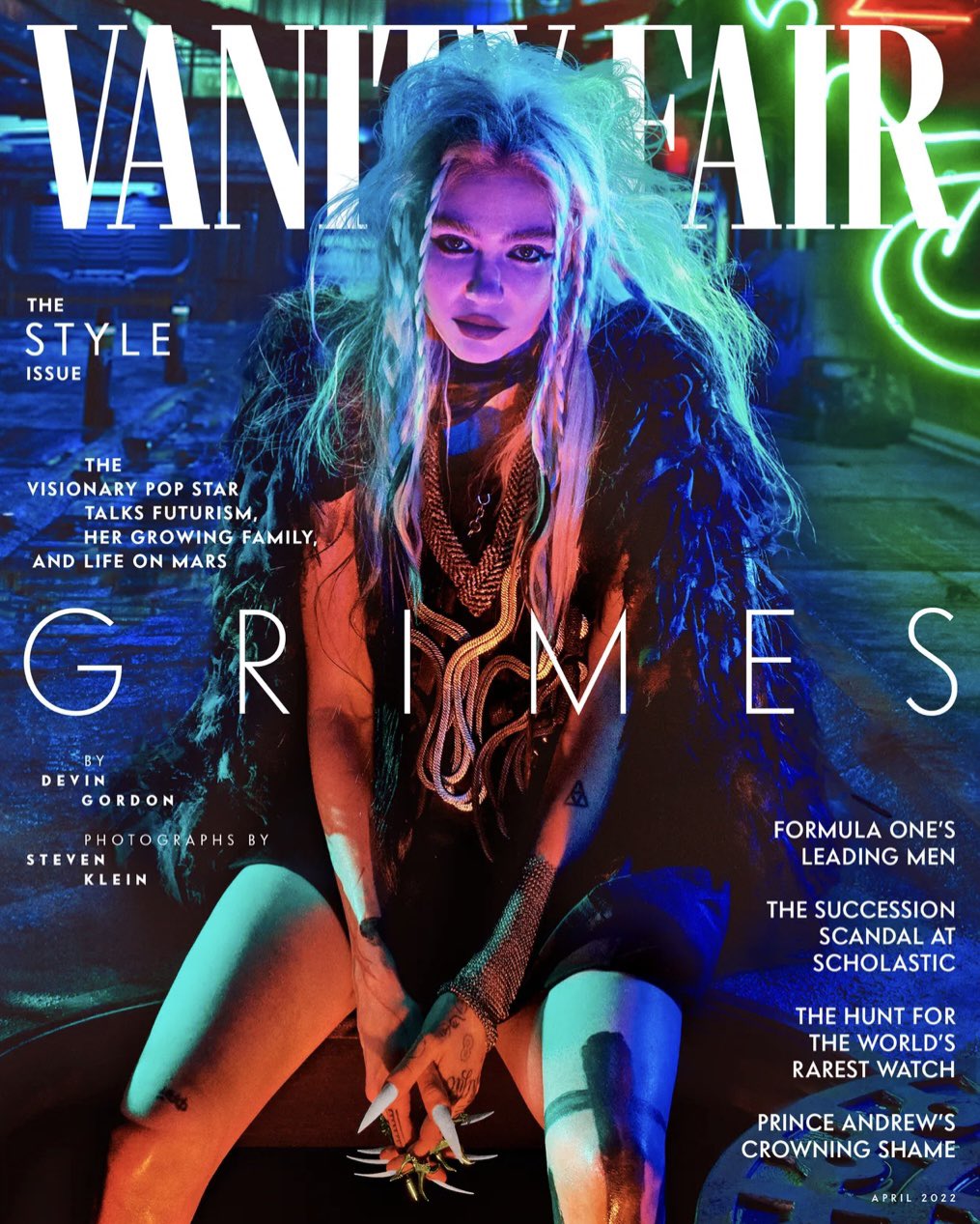 格萊姆斯接受《浮華世界》專訪。(圖/翻攝自@Grimezsz Twitter)