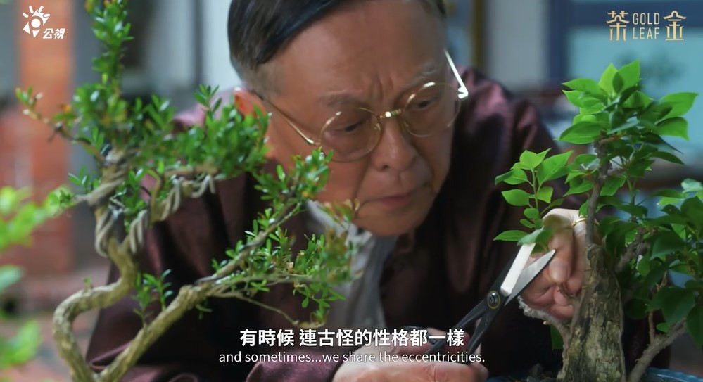 唐川連剪盆栽都超有戲。(圖/翻攝自茶金 Gold Leaf 公視戲劇臉書)
