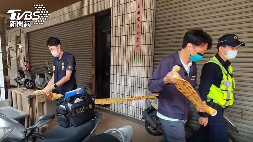 警方拉起封鎖線。（圖／TVBS）