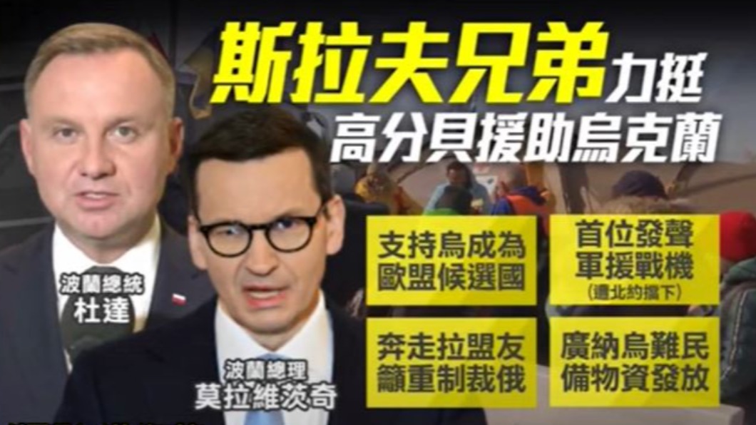 波蘭展現斯拉夫兄弟的情誼。（圖／TVBS）