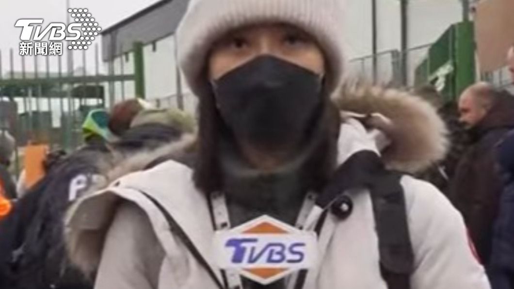 TVBS採訪團隊抵達波蘭的梅迪卡城鎮。（圖／TVBS）